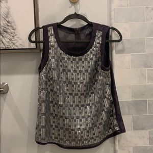 ASTR Sequined Top in Silver